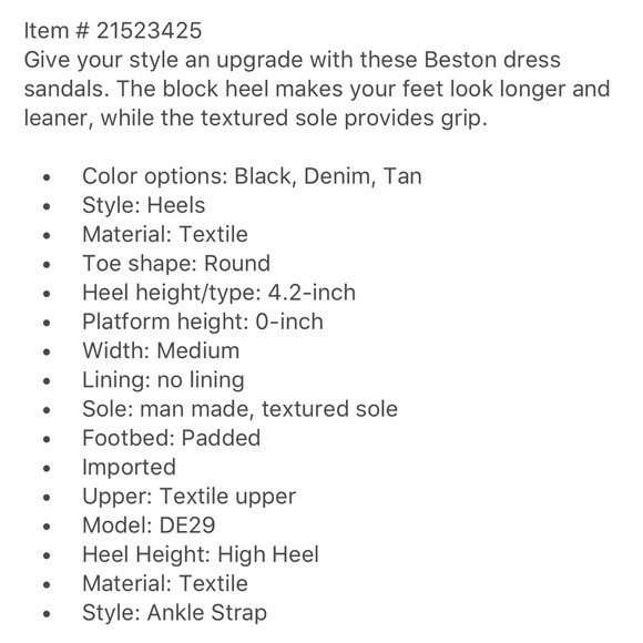 BESTON Ankle Strap Black High Heel Dress Sandal 7 - Picture 5 of 6